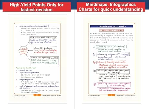Disha Quantum General Studies Paper III Indian Economy Pocket Revision Notes for Civil Services | UPSC & State PSC Prelims & Mains | four-colour Handwritten Notes - Image 7