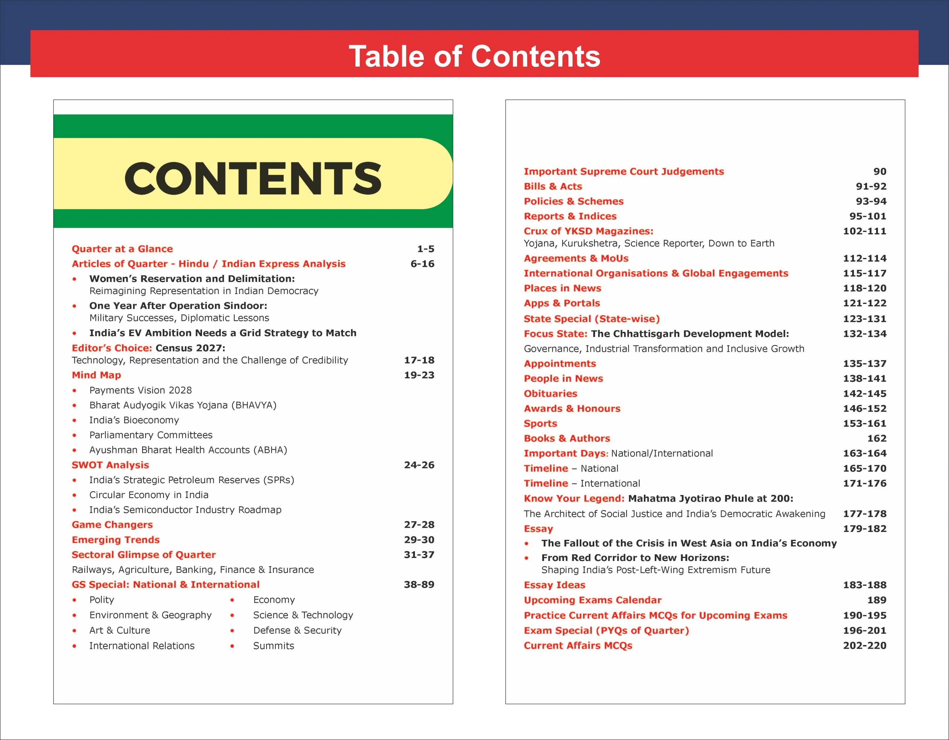 Disha Quarterly Current Affairs 2026 Vol. 2 (April to June) for Competitive Exams 10th 4 color Edition | Must for UPSC & State PSC Civil Services, SSC, NDA, CDS, Bank PO/ Clerk, RRB - Image 3