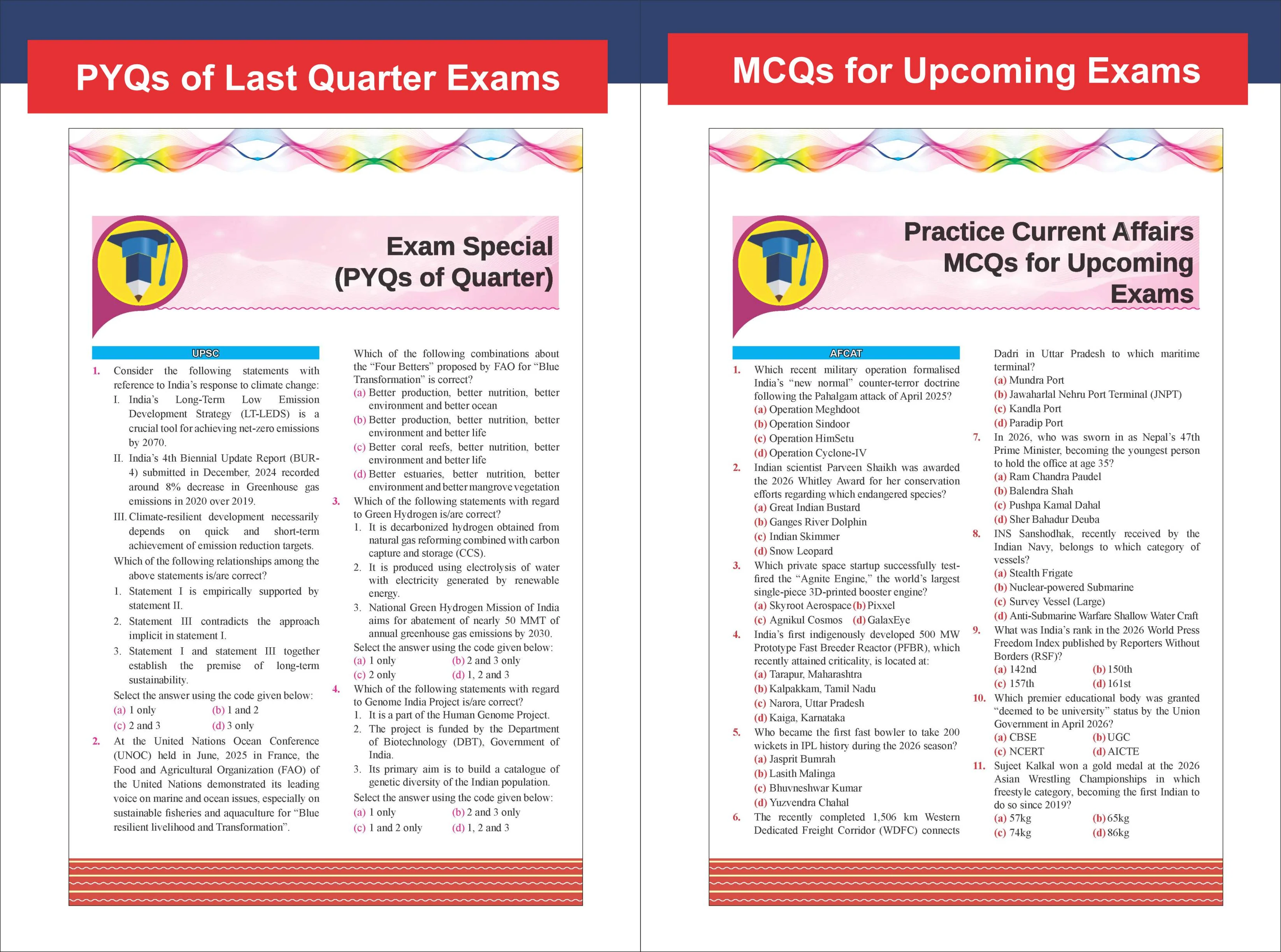 Disha Quarterly Current Affairs 2026 Vol. 2 (April to June) for Competitive Exams 10th 4 color Edition | Must for UPSC & State PSC Civil Services, SSC, NDA, CDS, Bank PO/ Clerk, RRB - Image 5
