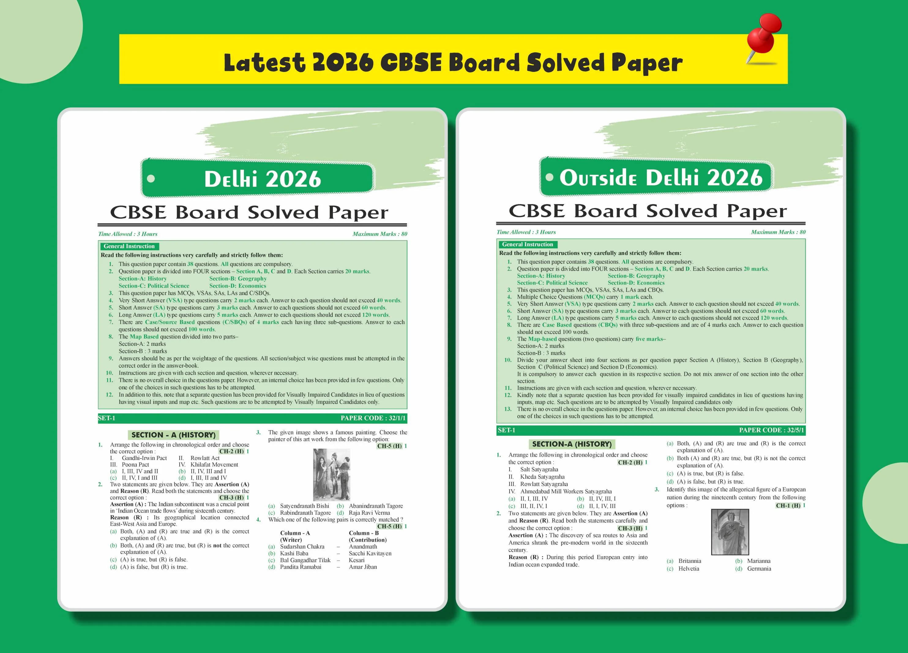 Disha Score 100 Social Science CBSE Class 10 Previous Year-wise Solved Papers (2017 - 2026) with Revision Charts 6th Edition | CBSE Class 10 PYQs, Mindmaps, Cheat Sheets, CBQs for 2027 Exam - Image 4