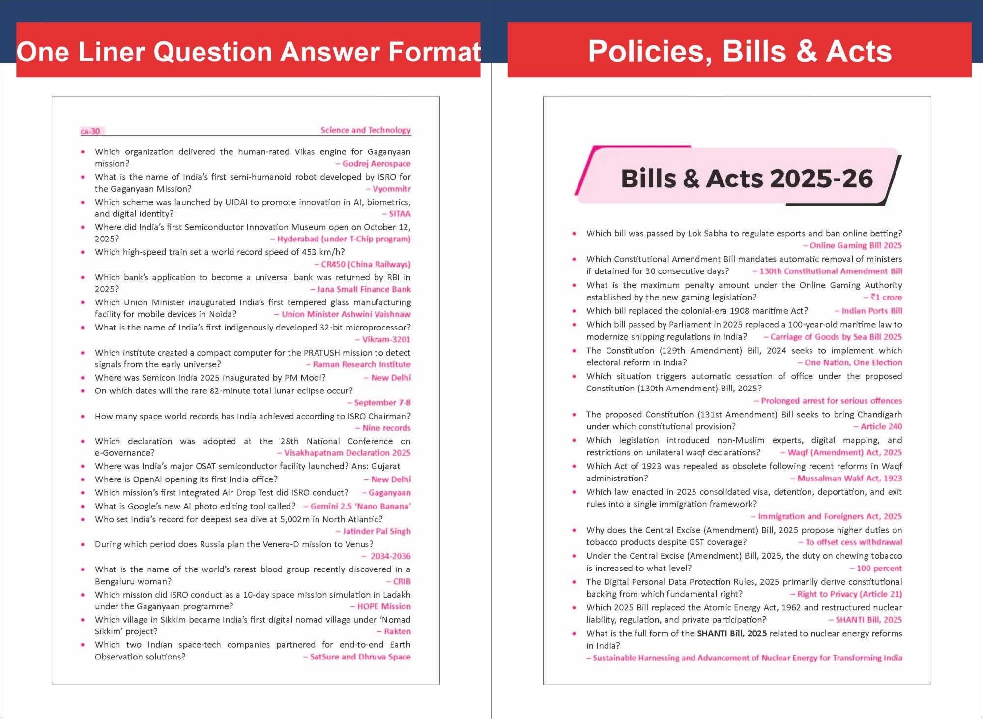 Disha SMARTER One Liner Question Answer Format General Knowledge & Current Affairs 2027 for Competitive Exams with 2026 Budget 6th Edn | UPSC, PSC, SSC, Bank, Railways RRB, CDS, NDA, Police, Constable - Image 5