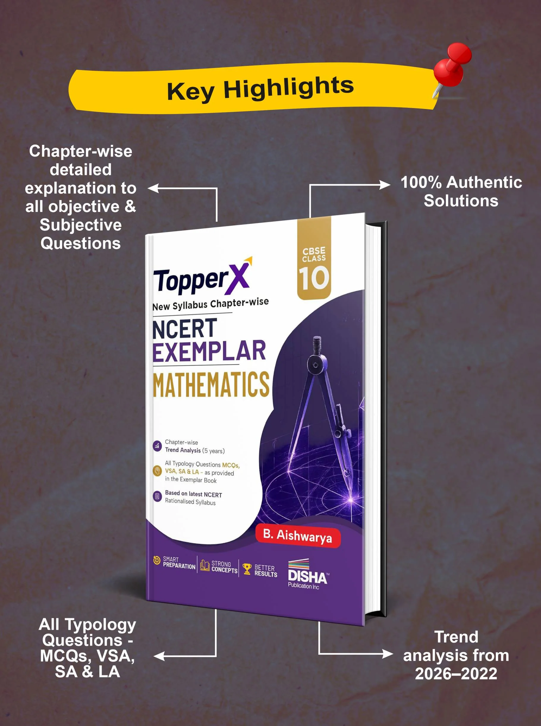 Disha TopperX NCERT Class 10 Maths Exemplar Solutions Book for Board Exam 2027 - Image 4
