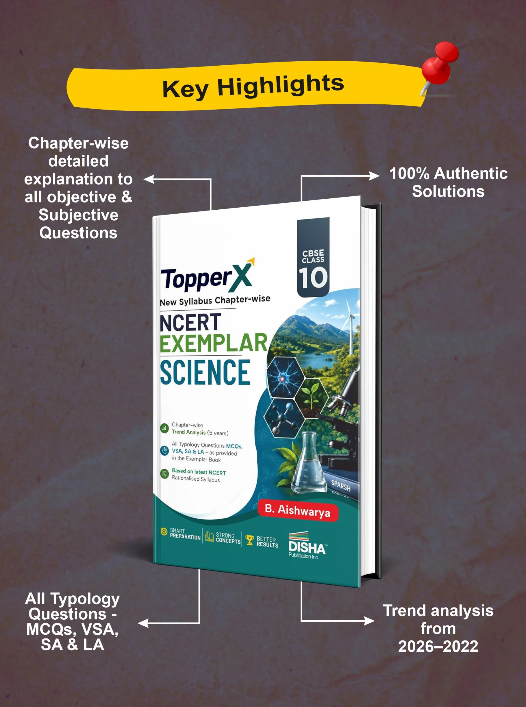 Disha TopperX NCERT Class 10 Science Exemplar Solutions Book for Board Exam 2027 - Image 4