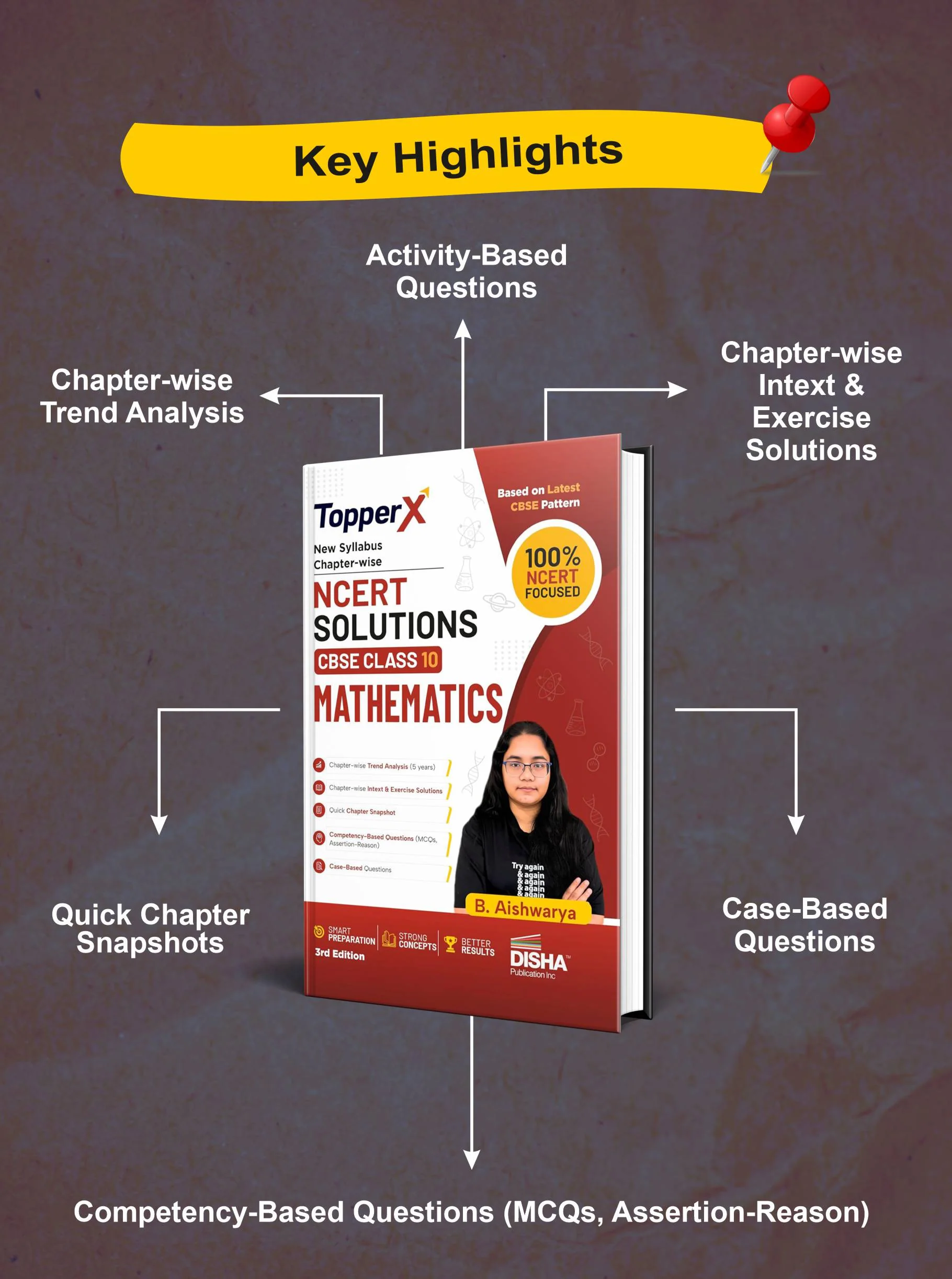 Disha TopperX Class 10th Maths NCERT Solutions | Quick Revision Notes, NCERT Solutions, Board Pattern Competency Based and Activity Based Questions for Board Exam 2027 - Image 4