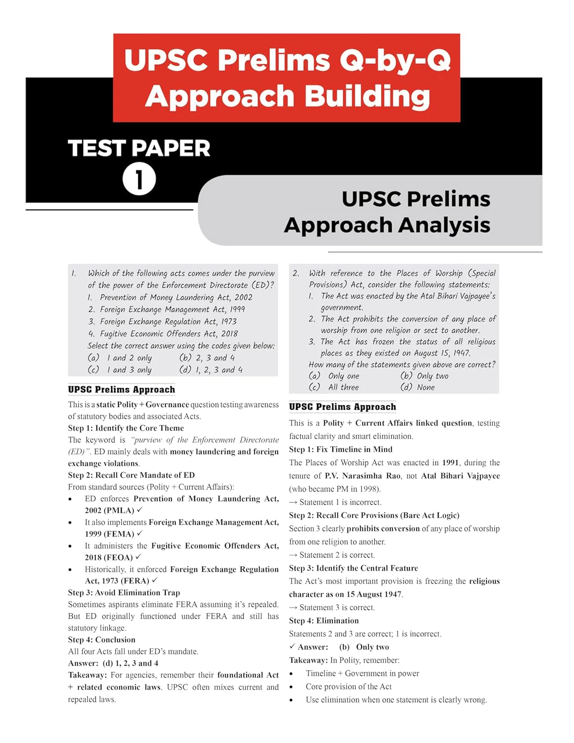Disha UPSC Civil Services Performance Enhancer for Prelims 2026 | 2 Model Tests with Templates to build Approach & Score-Improvement - Image 3