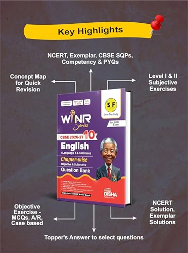 Disha WINR Series CBSE 2026-27 Class 10 English Language & Literature Chapter-wise Objective & Subjective Question Bank | One-shot solution for 2027 Exam | NCERT, Exemplar, Competency & PYQs | Fully Solved - Image 4