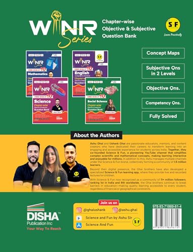Disha WINR Series CBSE 2026-27 Class 10 Social Science Chapter-wise Objective & Subjective Question Bank | One-shot solution for 2027 Exam | NCERT, Exemplar, SQP, Competency & PYQs | Fully Solved - Image 2