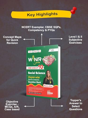 Disha WINR Series CBSE 2026-27 Class 10 Social Science Chapter-wise Objective & Subjective Question Bank | One-shot solution for 2027 Exam | NCERT, Exemplar, SQP, Competency & PYQs | Fully Solved - Image 4
