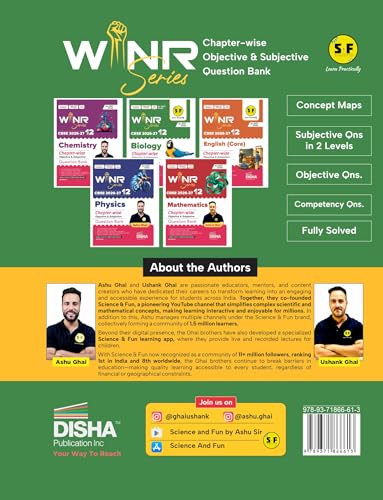 Disha WINR Series CBSE 2026-27 Class 12 Biology Chapter-wise Objective & Subjective Question Bank | One-shot solution for 2027 Exam | NCERT, Exemplar, SQP, Competency & PYQs | Fully Solved - Image 2