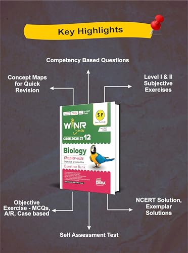 Disha WINR Series CBSE 2026-27 Class 12 Biology Chapter-wise Objective & Subjective Question Bank | One-shot solution for 2027 Exam | NCERT, Exemplar, SQP, Competency & PYQs | Fully Solved - Image 4