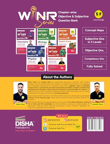 Disha WINR Series CBSE 2026-27 Class 12 Chemistry Chapter-wise Objective & Subjective Question Bank 2nd Edn | One-shot solution for 2027 Exam | NCERT, Exemplar, SQP, Competency & PYQs | Fully Solved - Image 2