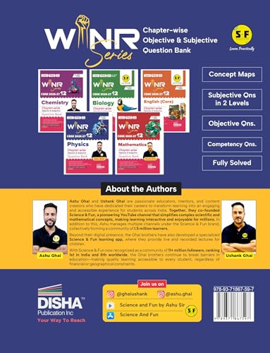 Disha WINR Series CBSE 2026-27 Class 12 Physics Chapter-wise Objective & Subjective Question Bank 2nd Edn | One-shot solution for 2027 Exam | NCERT, Exemplar, SQP, Competency & PYQs | Fully Solved - Image 2