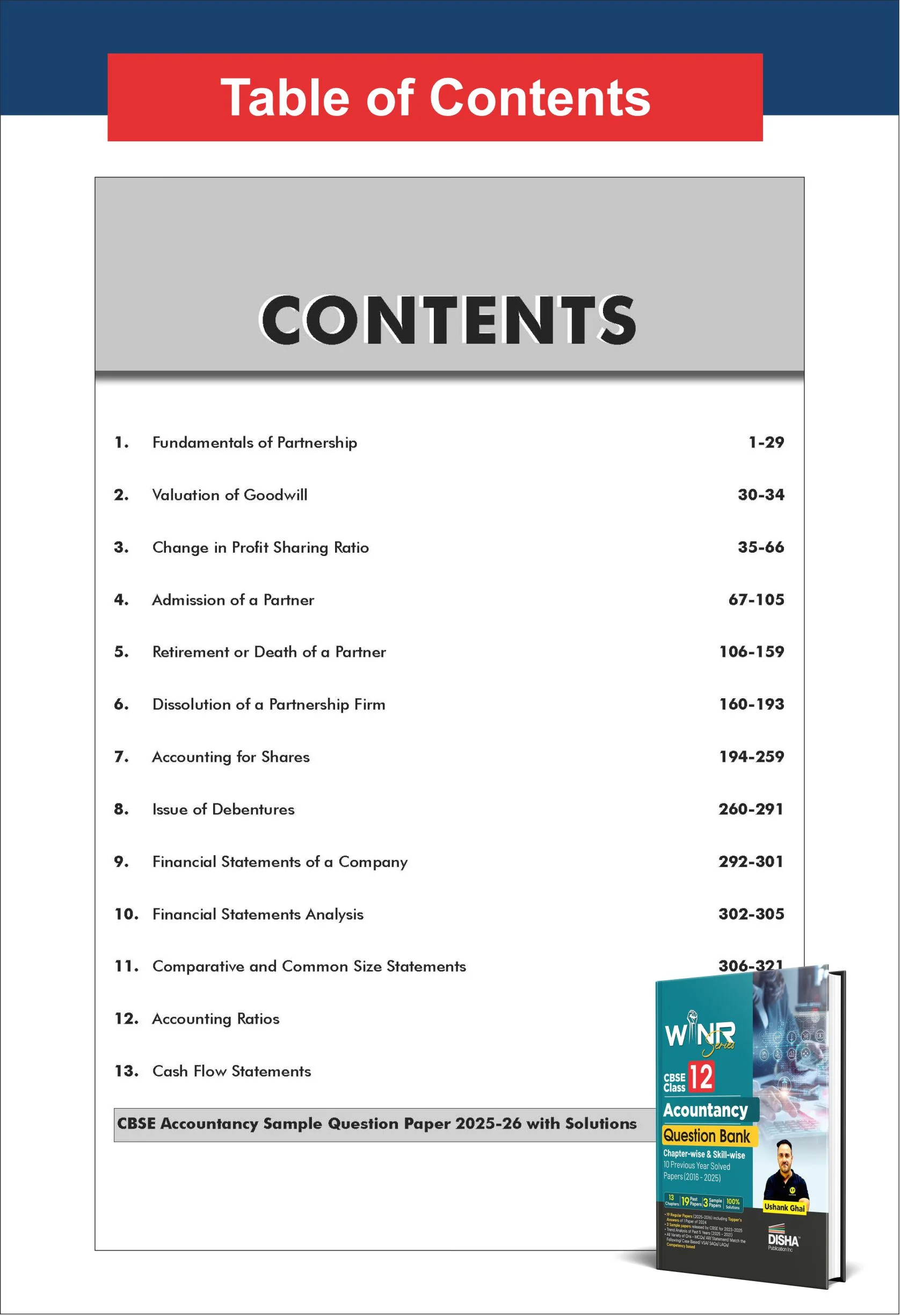 Disha WINR Series Combo (3 Books) CBSE Class 12 Accountancy, Business Studies & Economics Question Bank Chapter-wise & Skill-wise 10 Previous Year Solved Papers (2016 - 2025) | PYQs for 2026 Exam - Image 6