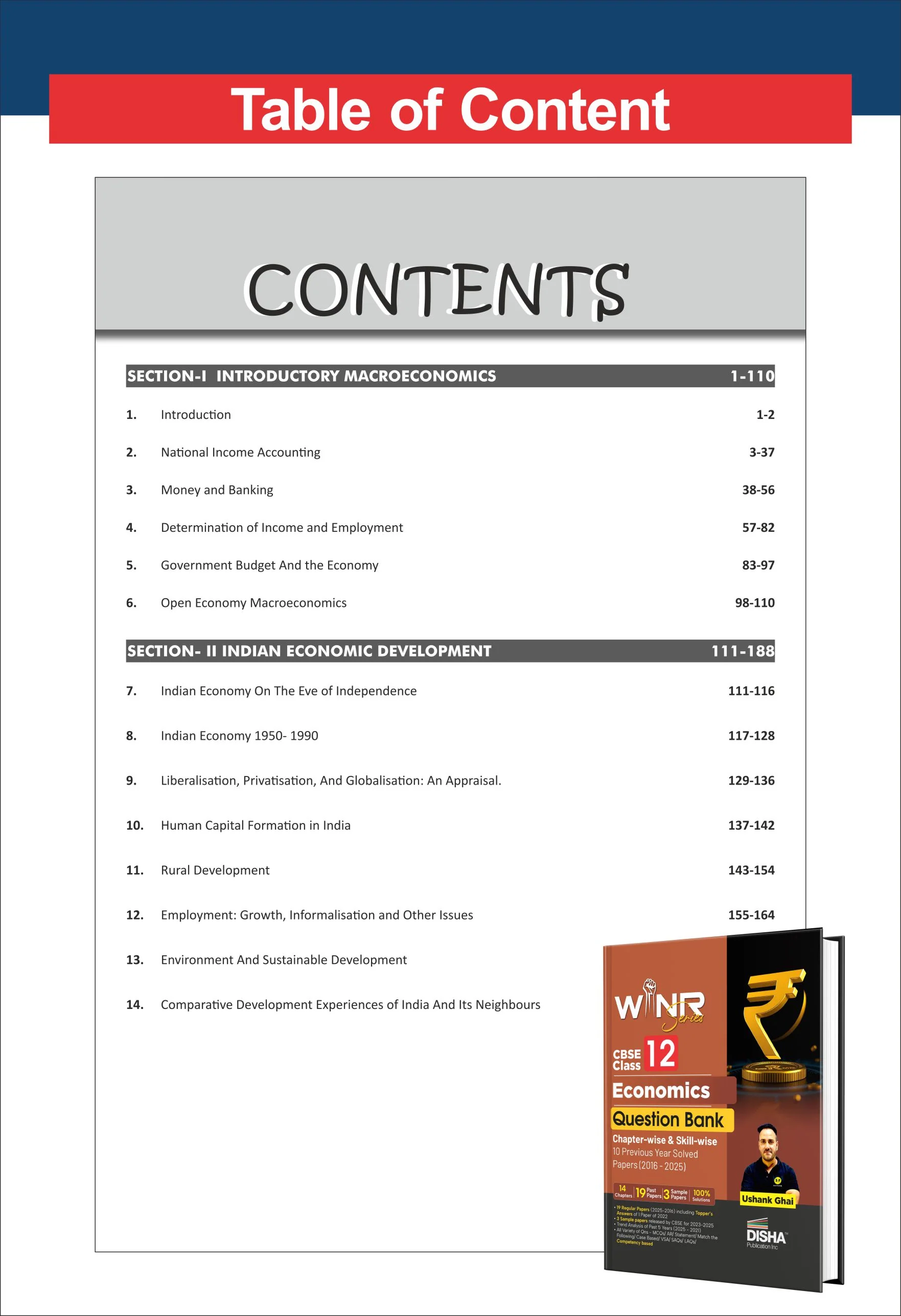 Disha WINR Series Combo (4 Books) CBSE Class 12 Accountancy, Business Studies & Economics & Mathematics Question Bank Chapter-wise & Skill-wise Previous Year Solved Papers | PYQs for 2026 Exam - Image 5
