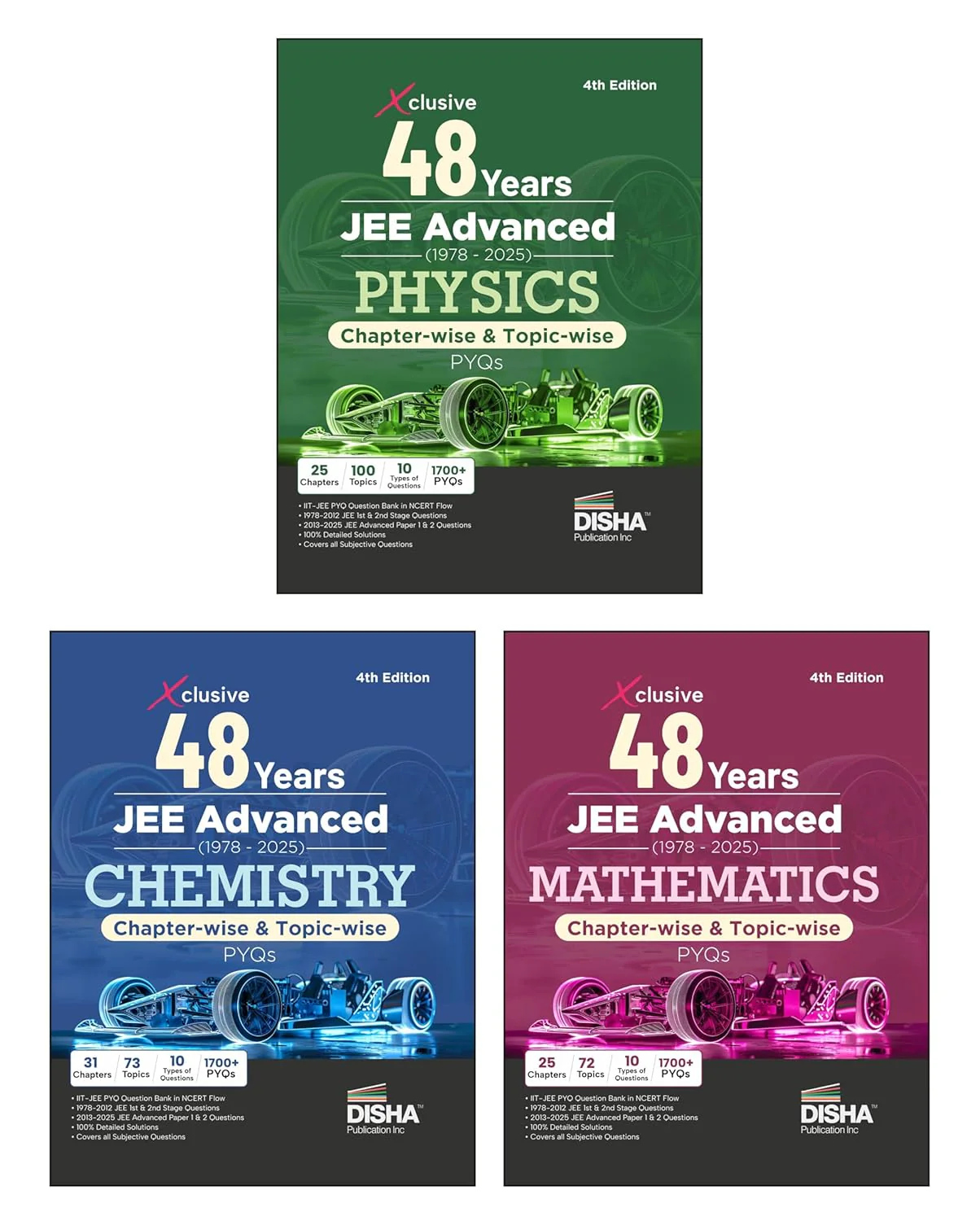 Disha Xclusive 48 Years JEE Advanced (1978 - 2025) Physics, Chemistry & Mathematics Chapter-wise & Topic-wise PYQs Book 4th Edition | Solved Papers Question Bank in NCERT Flow for JEE 2026