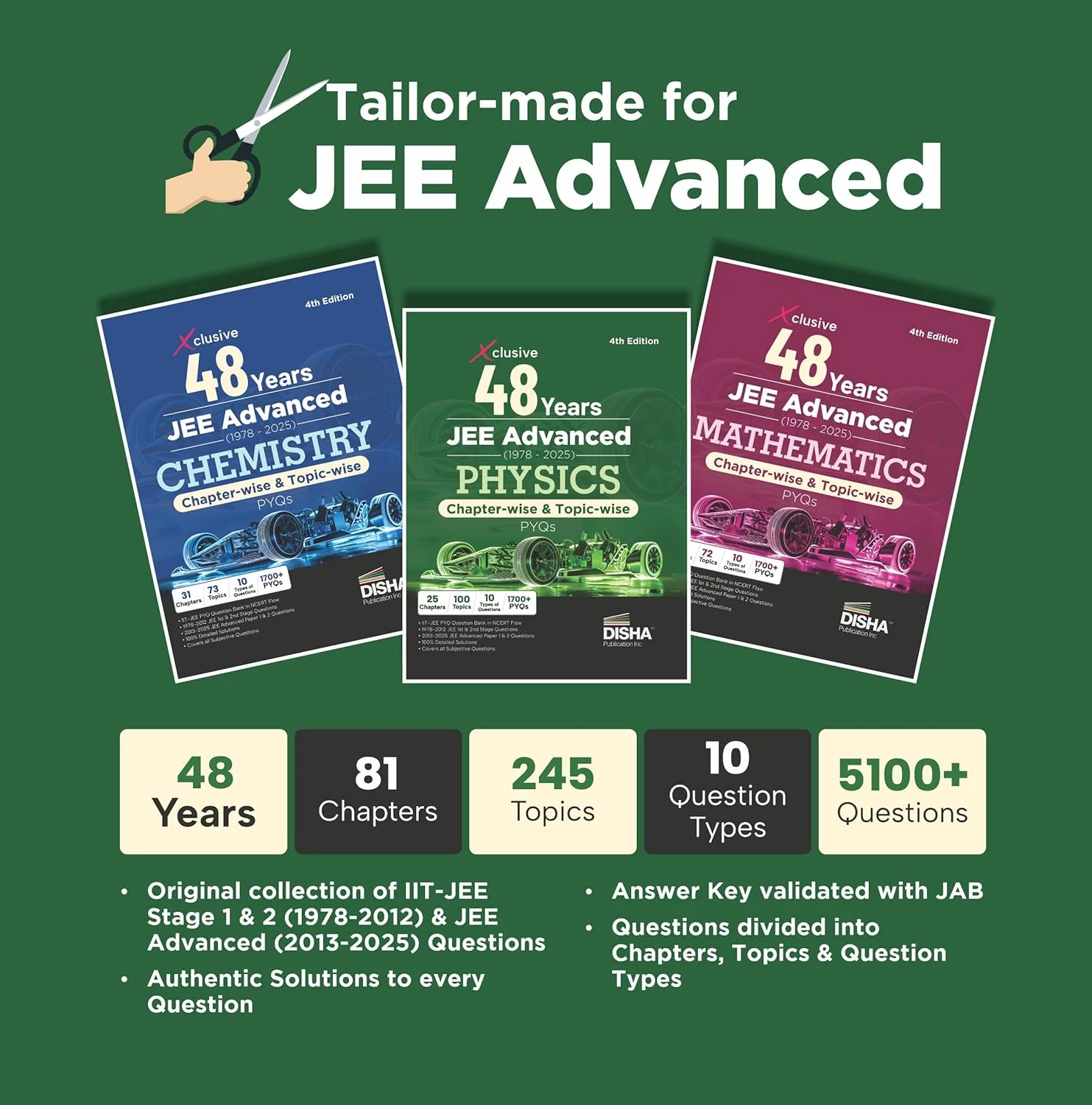 Disha Xclusive 48 Years JEE Advanced (1978 - 2025) Physics, Chemistry & Mathematics Chapter-wise & Topic-wise PYQs Book 4th Edition | Solved Papers Question Bank in NCERT Flow for JEE 2026 - Image 2