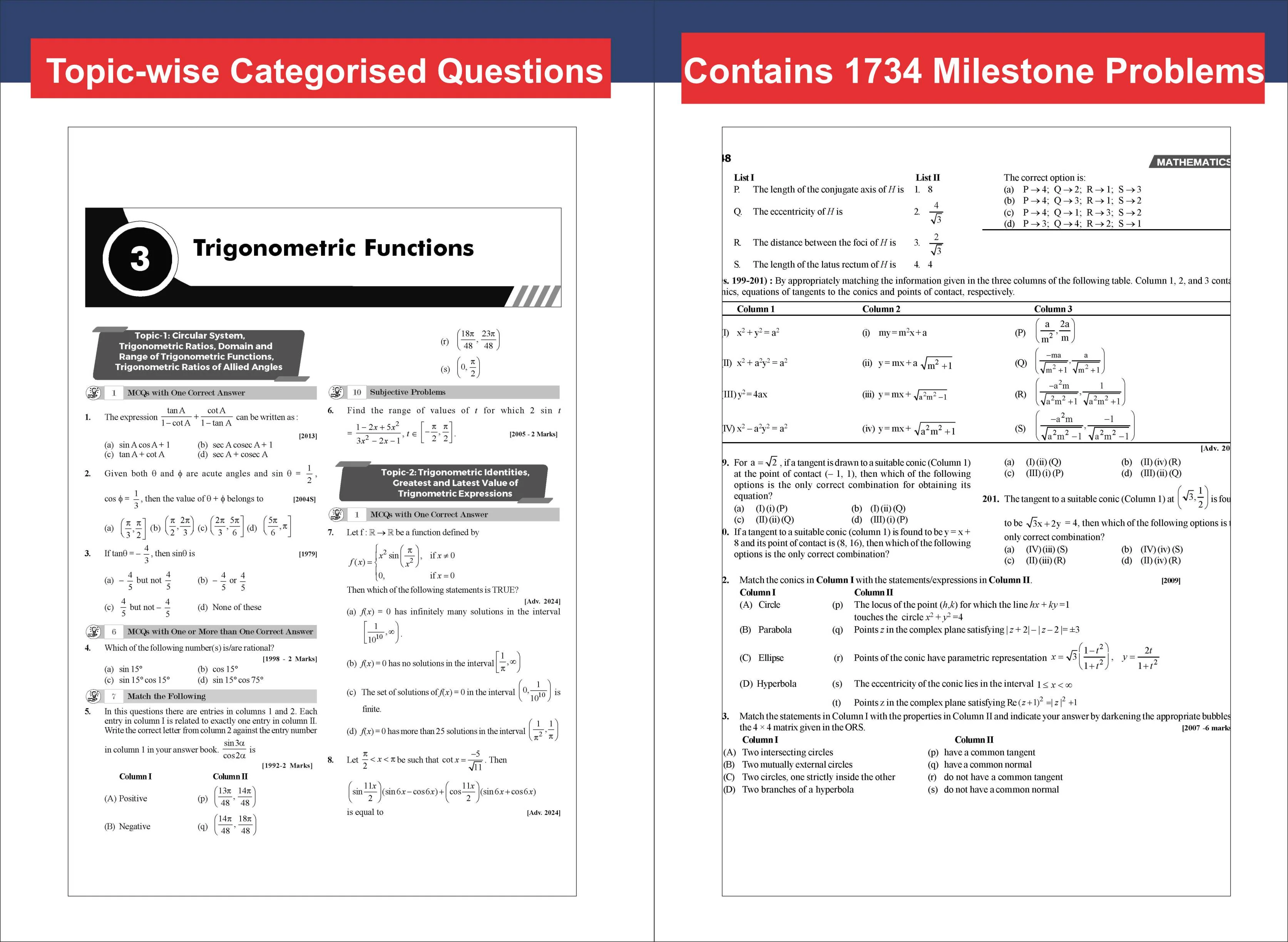 Disha Xclusive Chapter-wise & Topic-wise 49 Year MATHEMATICS JEE Advanced PYQs (1978 - 2026) 5th Edition | Previous Year Solved Papers Question Bank in NCERT Flow | JEE Advanced PYQ Book for JEE 2027 - Image 6