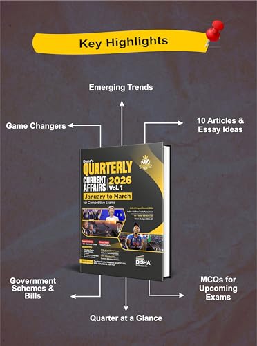Disha's Quarterly Current Affairs 2026 Vol. 1 - January to March for Competitive Exams 10th 4 color Edition | General Knowledge with PYQs | UPSC, State PSC, SSC, Bank PO/ Clerk, RRB, NDA, CDS, CAPF - Image 4