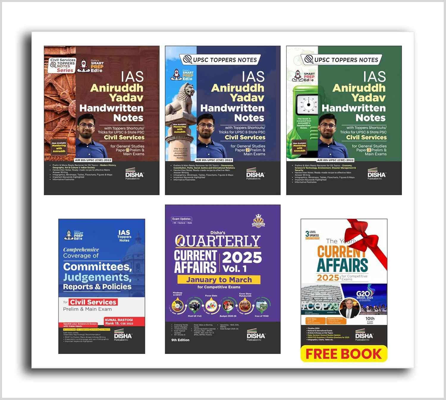 Disha s UPSC Civil Services IAS Prelims 2025 General Studies Special Combo Pack | Concept Notes by IAS Aniruddh Yadav + Committees/ Reports by IAS Kunal Rastogi + Last 15 months (Free Quarterly 2025 Vol. 1) Current Affairs Updates - Image 8