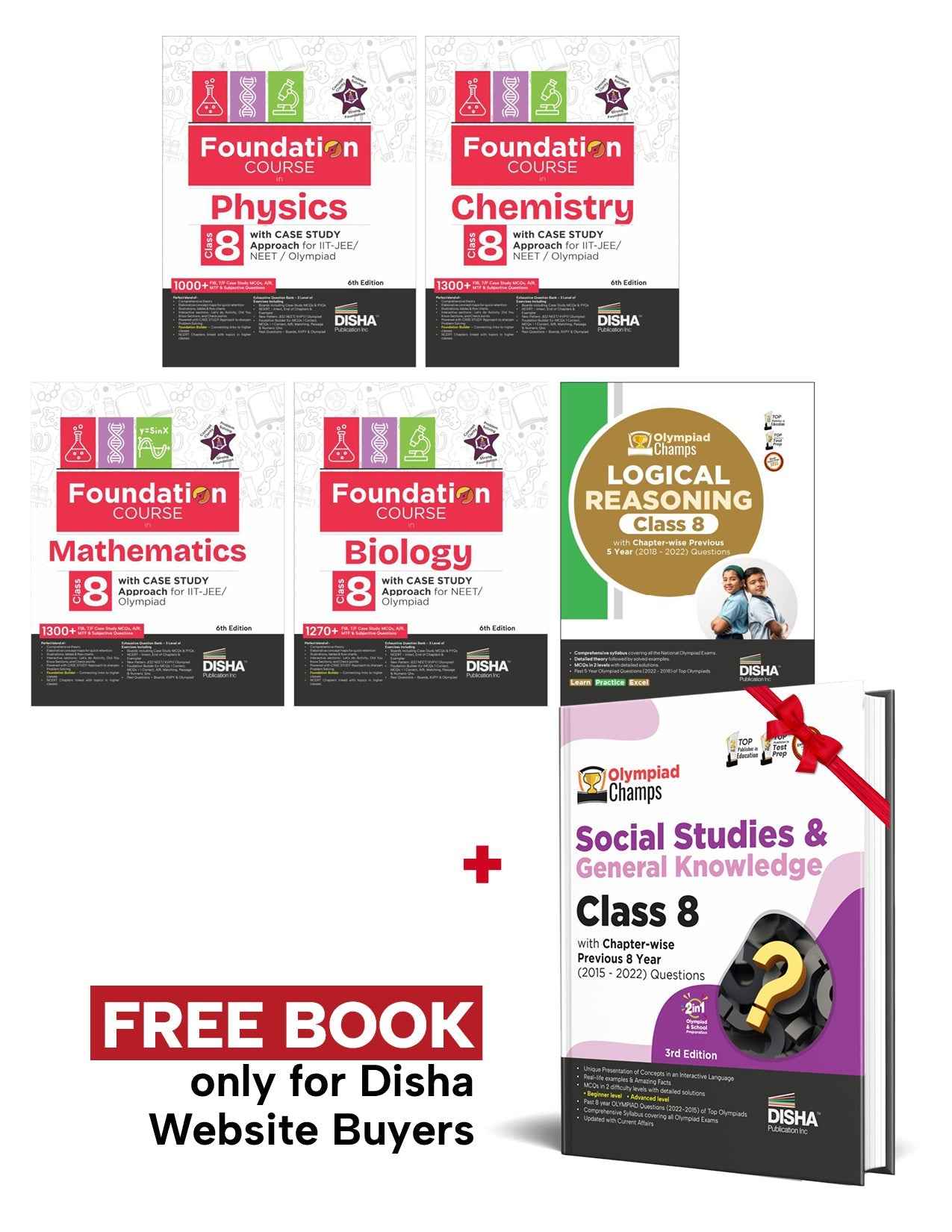Foundation Course in Class 8 Physics, Chemistry, Mathematics & Biology with Case Study Approach & Mental Ability Book for IIT JEE/ NEET/ Olympiad - 6th Edition - Image 2