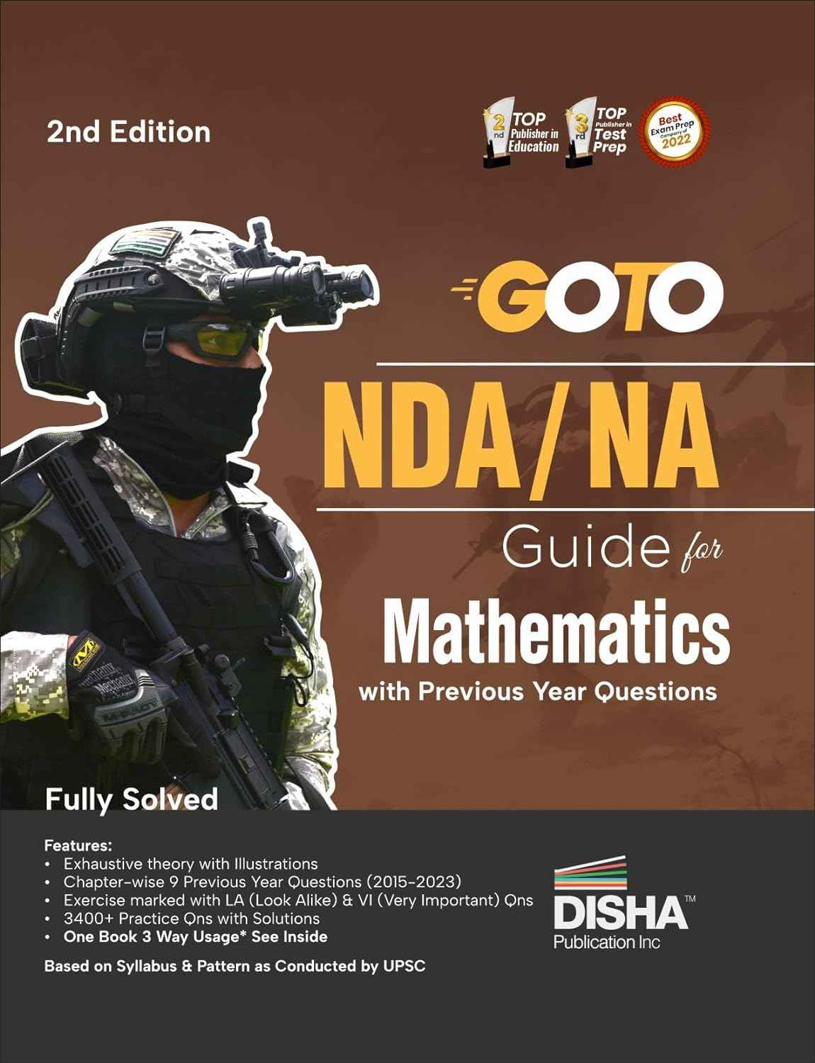 Disha GOTO NDA/ NA Guide for Mathematics | Previous year Solved Paper Book with Theory, Illustrations & PYQ’s | Based on latest UPSC Syllabus | NDA Book 2025-2026 | 2nd Edition