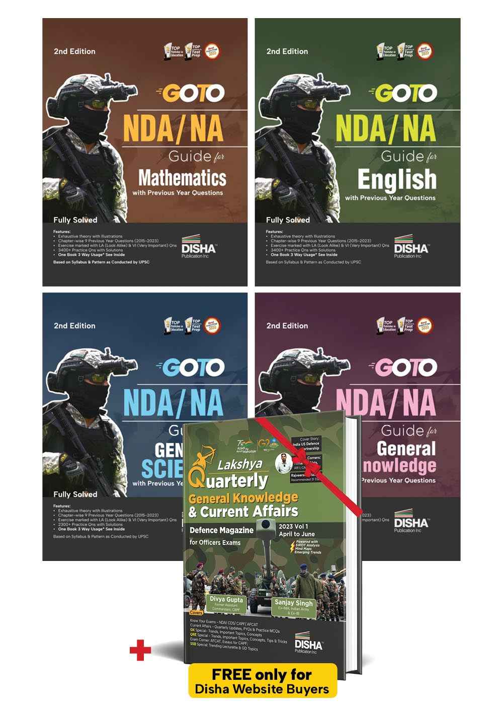 Disha GOTO NDA/ NA Study Package for Mathematics, English, General Knowledge & Science | Previous year Solved Paper Book with Theory, Illustrations & PYQ’s | NDA Book 2025-2026 | 2nd Edition - Image 2