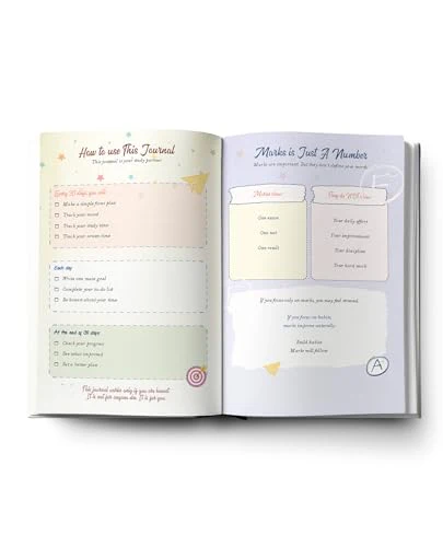 Marks is Just a Number: A Study & Focus Journal for Students Class 6 – 12 | Habit Tracker, Mood Tracker, Daily Planner & Screen Time Tracker for Better Study Habits by Jinni Dhwani and Aeshna - Image 4
