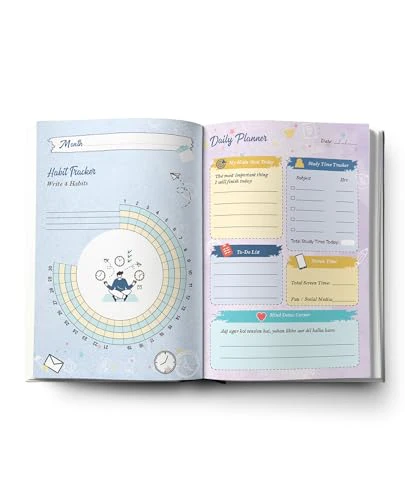 Marks is Just a Number: A Study & Focus Journal for Students Class 6 – 12 | Habit Tracker, Mood Tracker, Daily Planner & Screen Time Tracker for Better Study Habits by Jinni Dhwani and Aeshna - Image 8