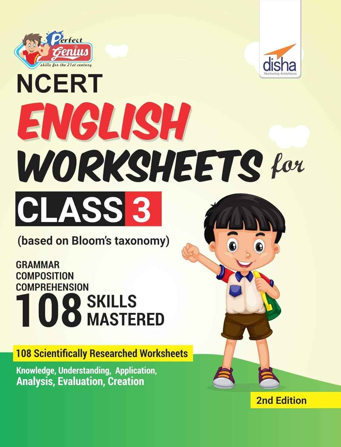 Disha Perfect Genius NCERT English Worksheets for Class 3 (based on Bloom  s taxonomy)| English for Class 3|100 Scientifically researched Worksheets| 2nd Edition