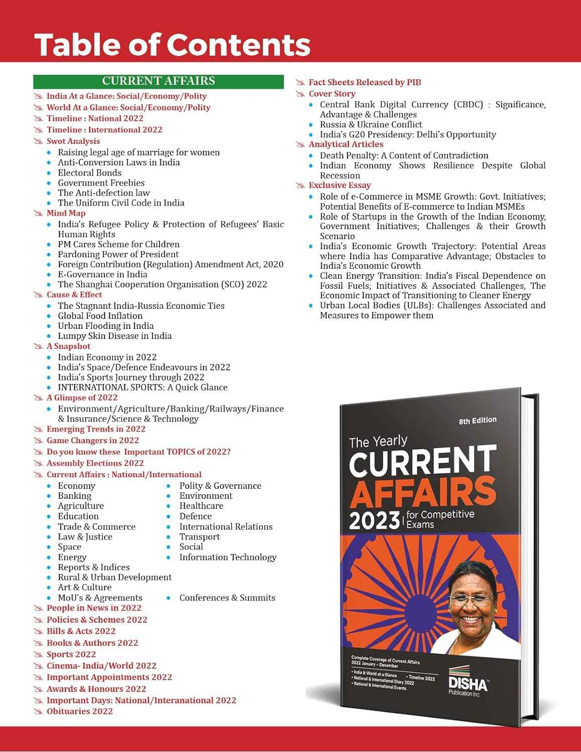 Pocket General Knowledge & Yearly Current Affairs 2023 for Competitive Exams | GK | UPSC, State PSC, CUET, SSC, Bank PO/ Clerk, BBA, MBA, RRB, NDA, CDS, CAPF, EPFO - Image 4