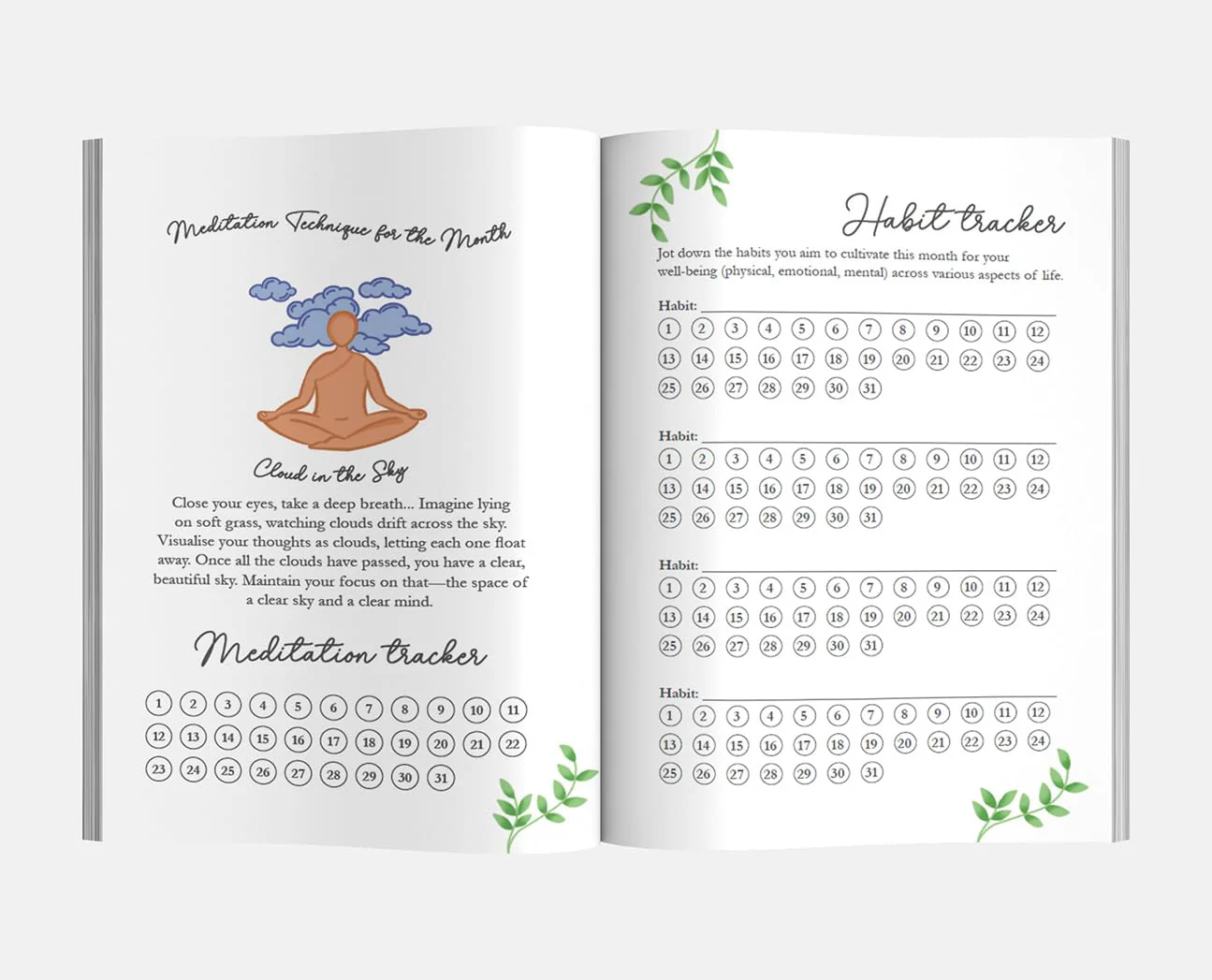 Wellness Journal by Disha NXT | 220 Pages 3 Months Undated A5 Hardbound Journal | Embrace Holistic Health with Daily Reflections & Mood Tracker | Inspires Mindfulness and Personal Growth - Image 5