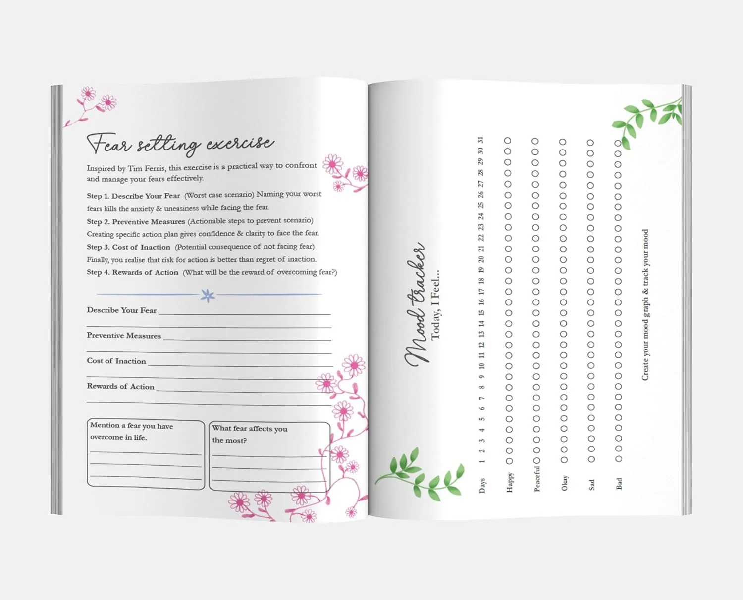 Wellness Journal by Disha NXT | 220 Pages 3 Months Undated A5 Hardbound Journal | Embrace Holistic Health with Daily Reflections & Mood Tracker | Inspires Mindfulness and Personal Growth - Image 6