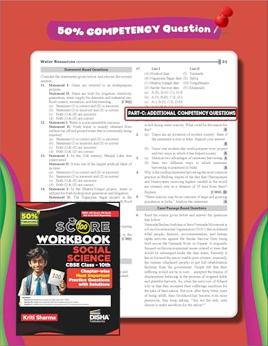 Score 100 Social Science CBSE Class 10 - 10 Previous Year-wise Solved Papers (2016 - 2025) with Revision Workbook 5th Edition | PYQs, Mindmaps, Cheat Sheets, CBQs for 2026 Exam - Image 5