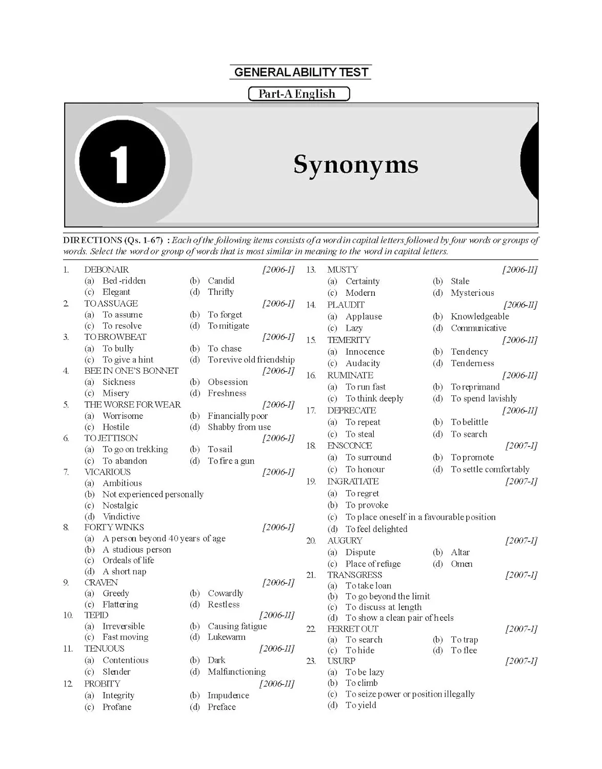 Disha 19 Previous Year NDA/ NA English & General Knowledge Topic-wise Solved Papers Phase I & II (2006 - 2024) 5th Edition | 35 Authentic General Ability Test Papers | 5250 MCQs - Image 4